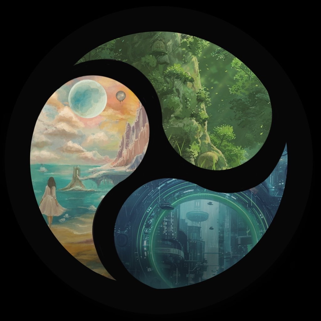 Three realms - Fantasy, Nature, Technology